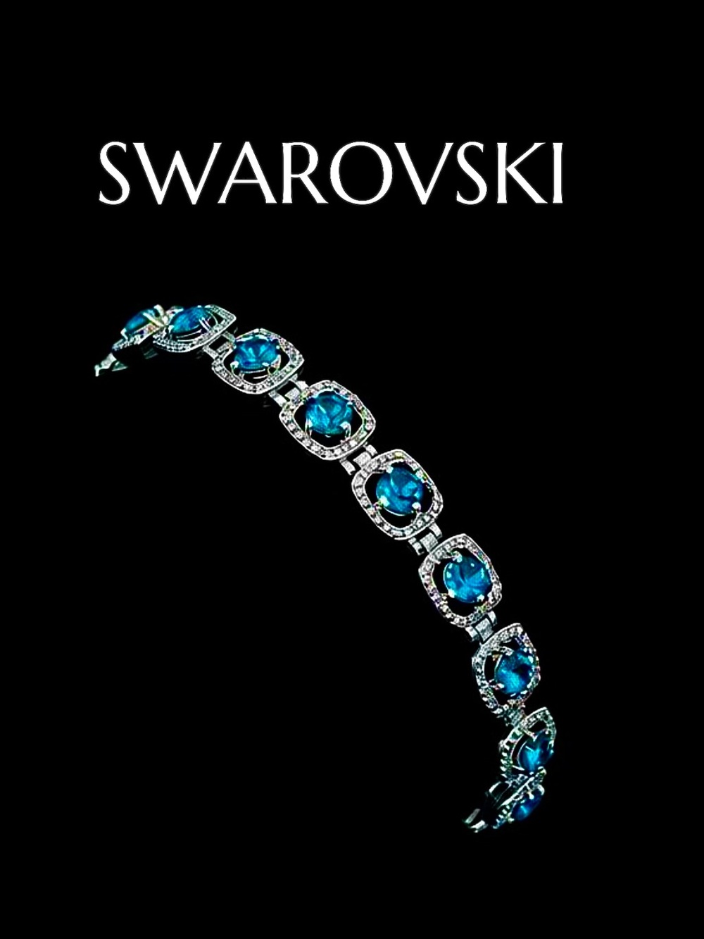 Stunning Indicolite Swarovski Crystal Bracelet